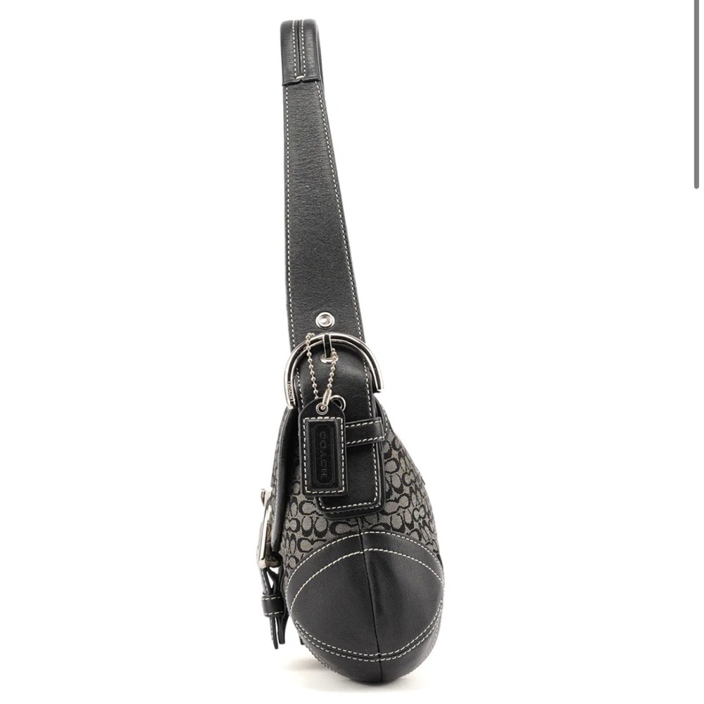 COACH Y2K, VINTAGE SOHO BAG with a black signature canvas and black leather trim - Picture 4 of 14